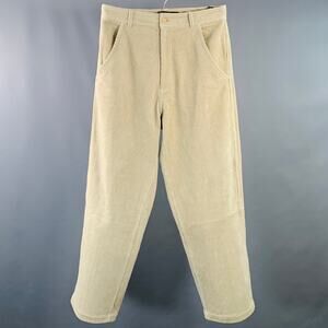 HAIDER ACKERMANN Size M Khaki Corduroy Cotton Blend Cropped Casual Pants
